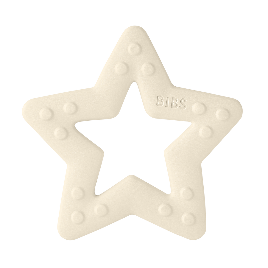BIBS Baby Bitie Bitring Star Ivory