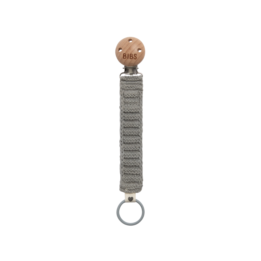 BIBS Napphållare Pacifier clip knitted Cloud