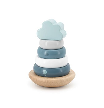 Label Label Stapelleksak blå