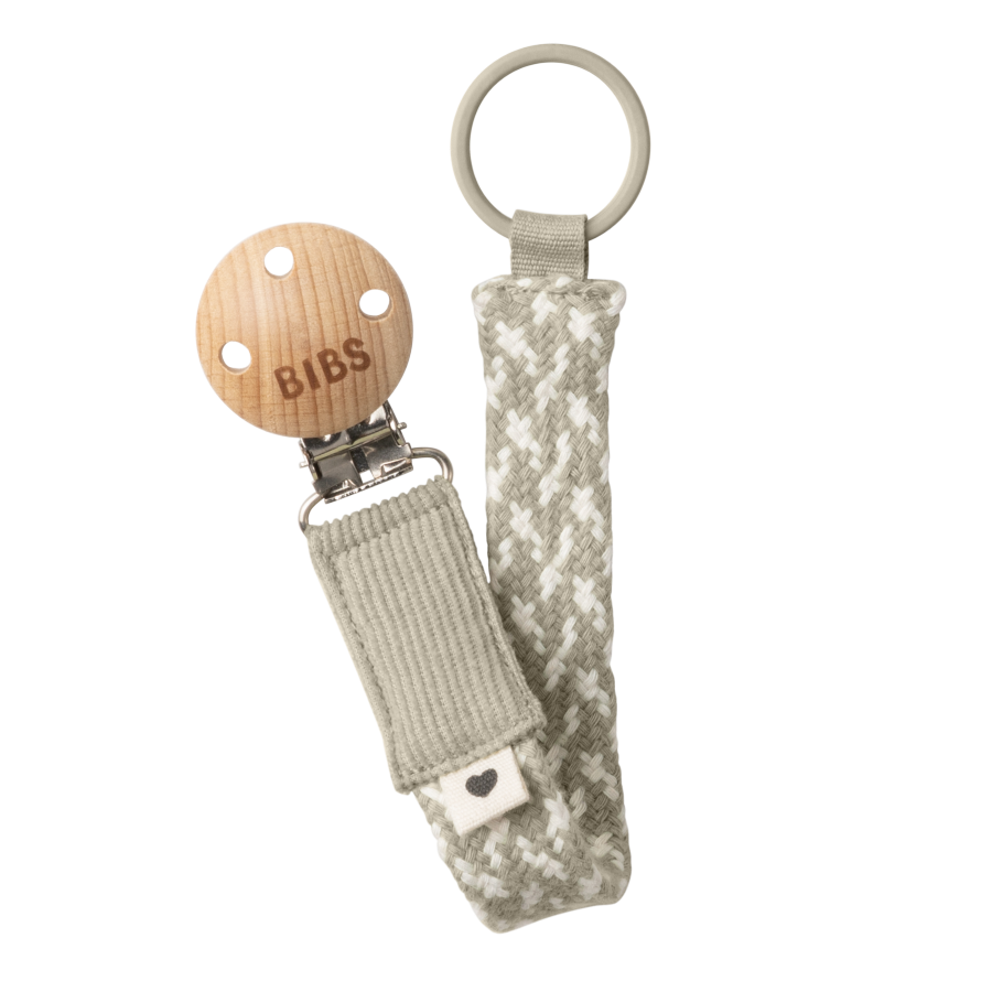 BIBS Napphållare Pacifier clip  Sand/Ivory