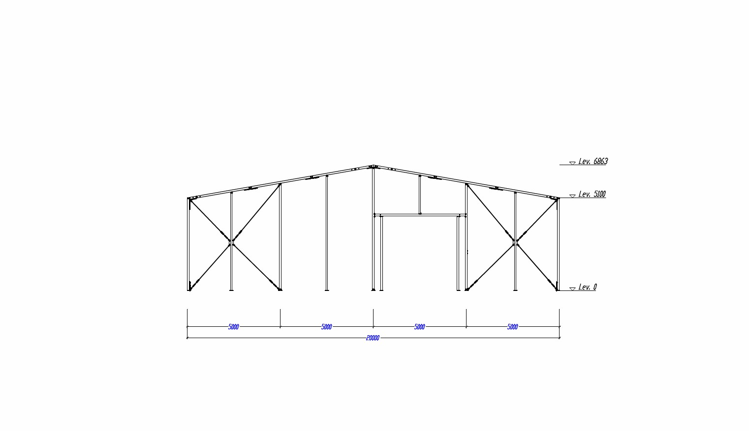 Teräsrunkoinen peltihalli 22 x 44 metriä - 4