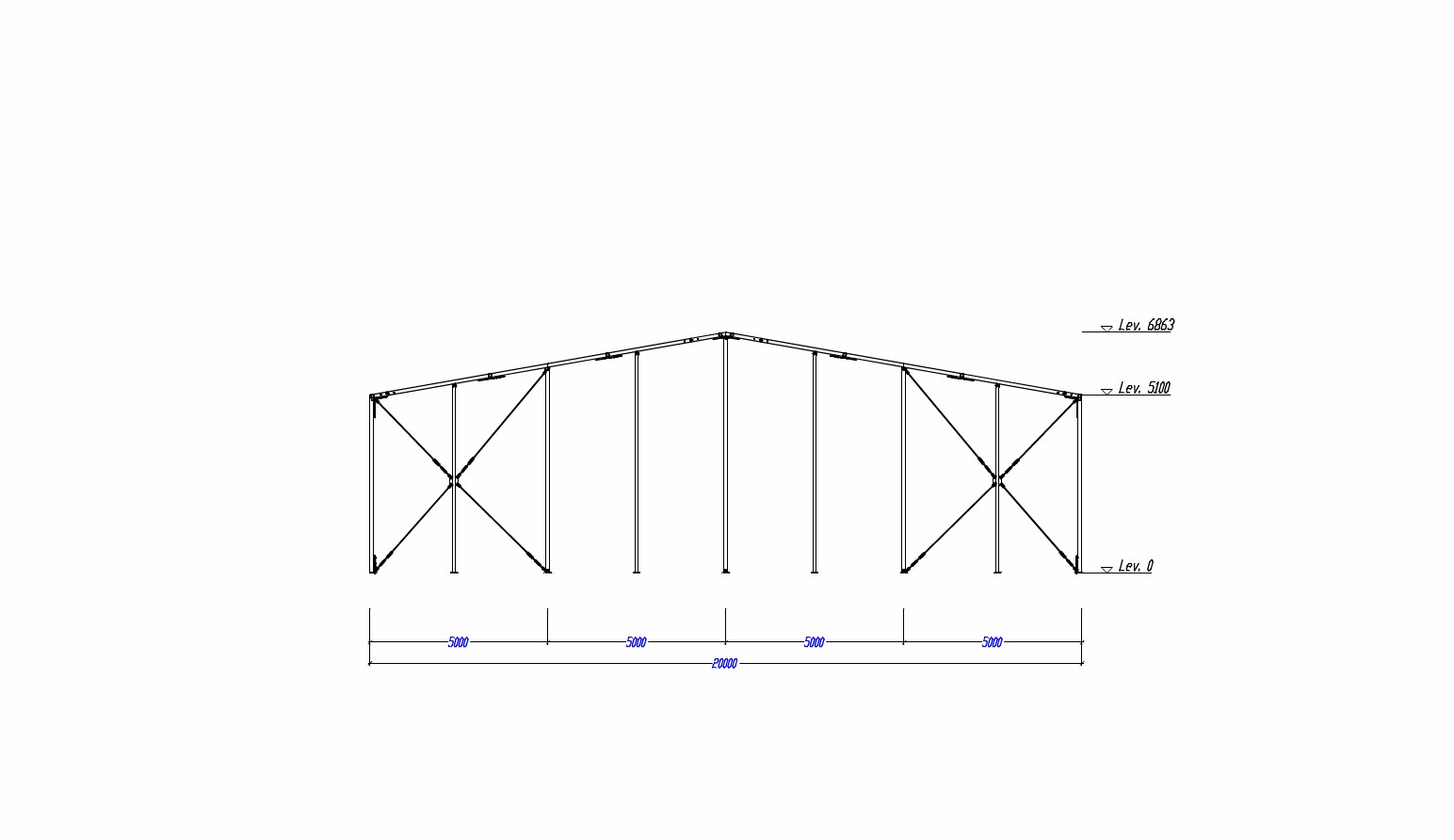 Teräsrunkoinen peltihalli 22 x 44 metriä - 5
