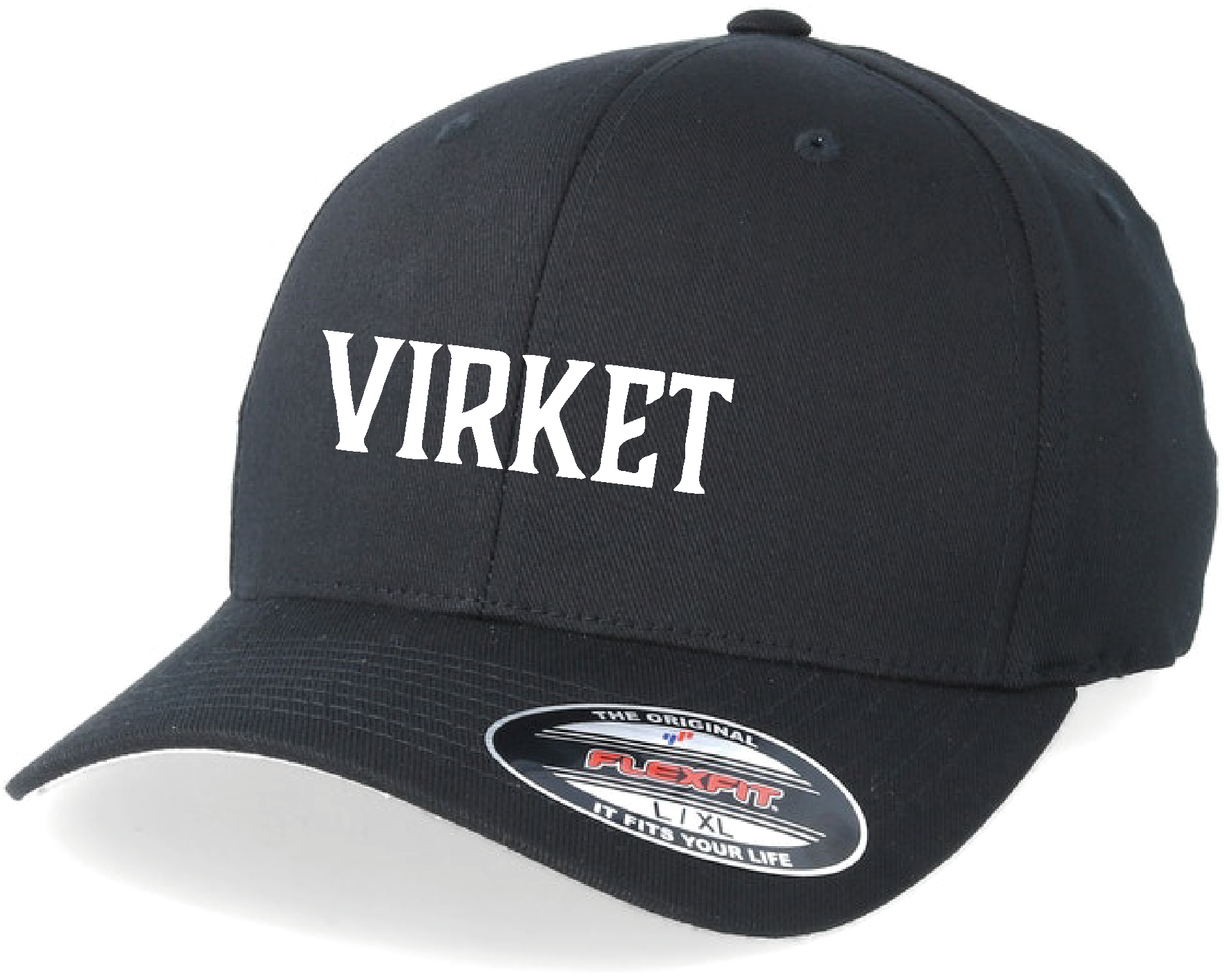 Flexfit Keps Svart 3-D (Virket)
