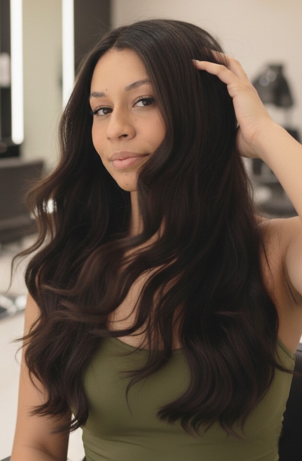 Cabelo brasileiro virgen Cabelo humano natural cor 2 -5 