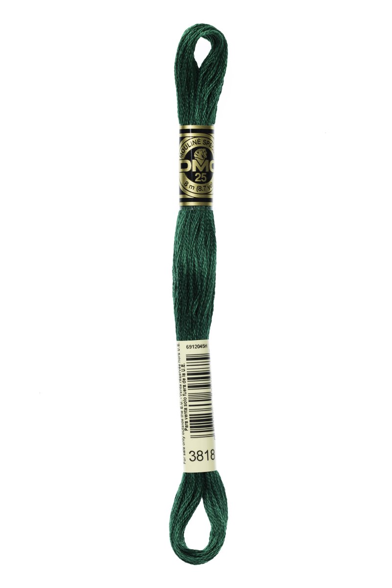 DMC Mouliné art. 117, nr 3818 Ultra Very Dark Emerald Green - 2