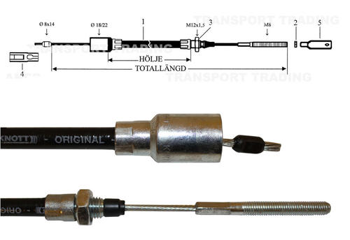 Bromsvajer Knott, Peitz, BPW hylsa 18mm