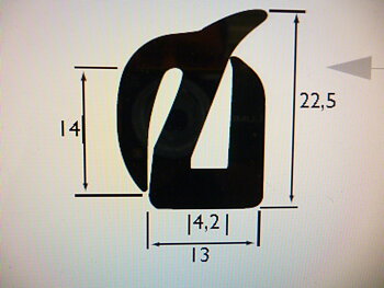 Fönsterlist Z för 3-4mm glas