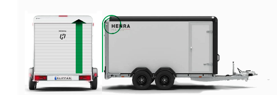 Henra - skåp - RULL-jalusi ::  BREDD 158 cm - 2