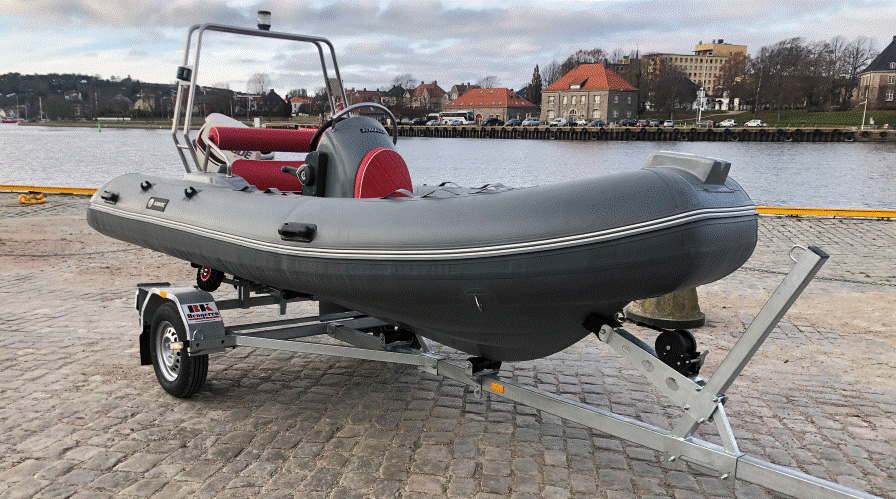 17-fots (2) - 750 kg  = för ribbåtar =  Båttrailer BK 0716T RIB
