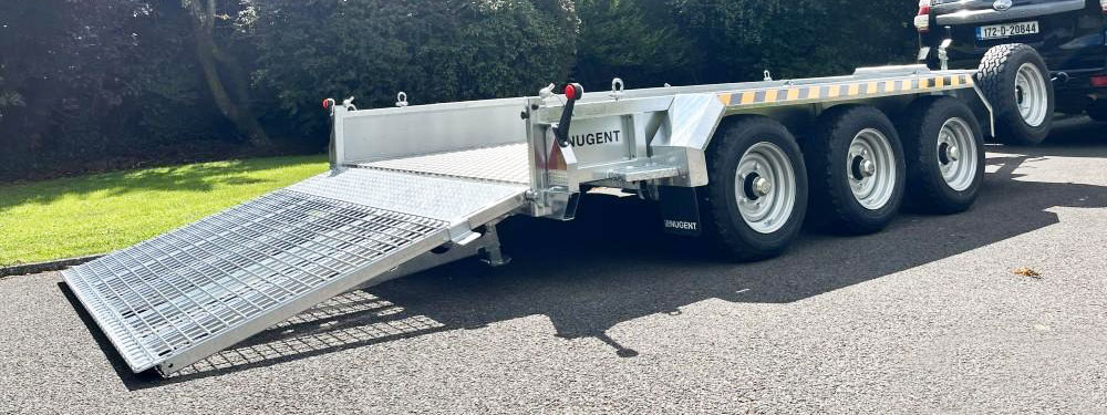 437 x 187 cm - ::: 3500 kg ::: 2- eller 3-axlad ::: Nugent Maskintrailer P4318H - 11