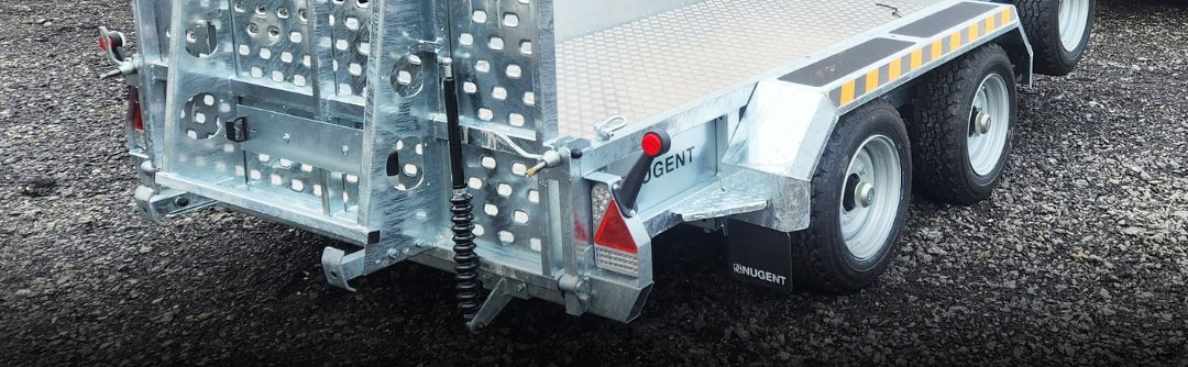437 x 187 cm - ::: 3500 kg ::: 2- eller 3-axlad ::: Nugent Maskintrailer P4318H - 12