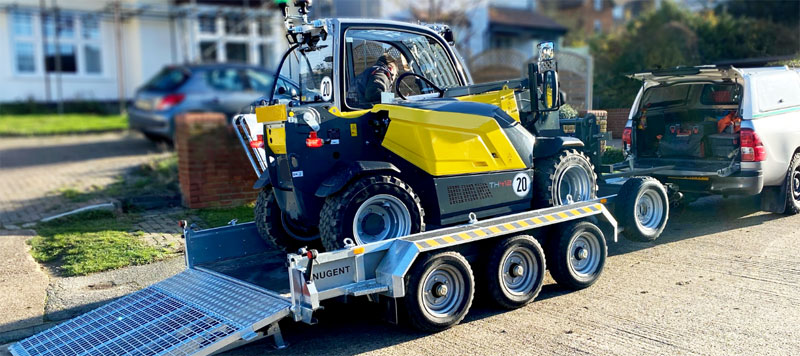 437 x 187 cm - ::: 3500 kg ::: 2- eller 3-axlad ::: Nugent Maskintrailer P4318H - 8