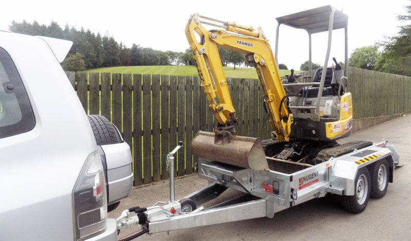 437 x 187 cm - ::: 3500 kg ::: 2- eller 3-axlad ::: Nugent Maskintrailer P4318H - 9