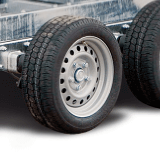 Rulldäck 185/60R12 - svart fälg