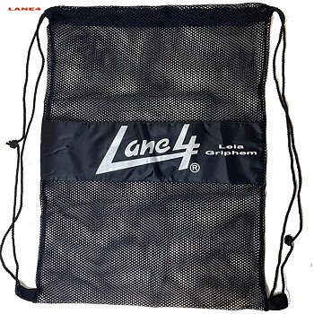 Meshbag Black with silver grey details and personal name