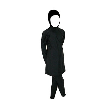 Burquini Black Modest Fit girl