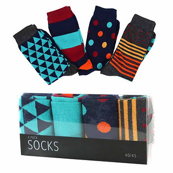 Crazy Socks 4-pack size 40-45