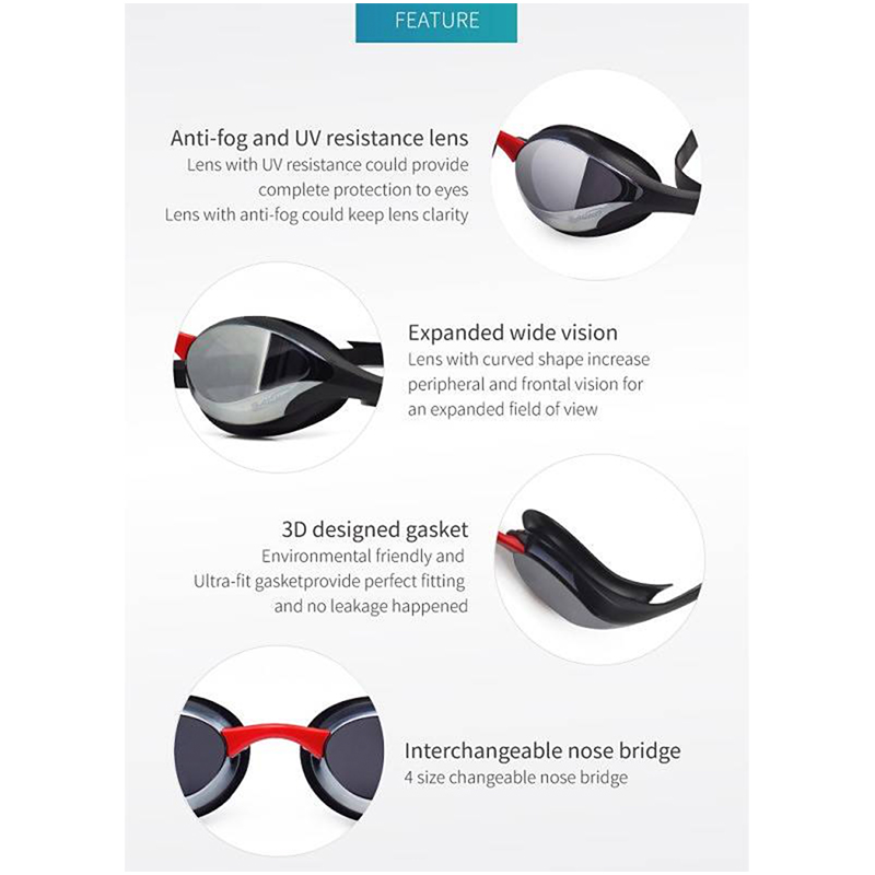 Swimgoggles Jet Mirror White  från Saeko - 4