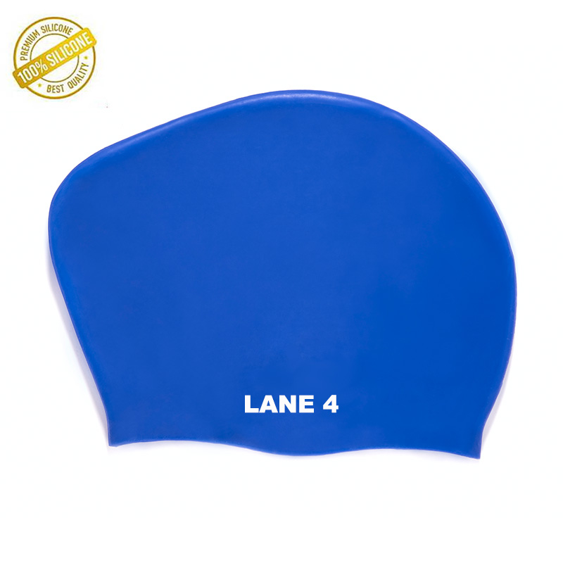 Swim Cap long hair Blue