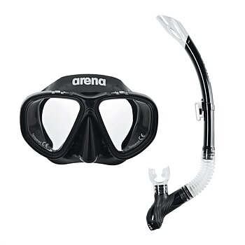 PREMIUM SNORKELING SET BLACK-CLEAR-BLACK - JR