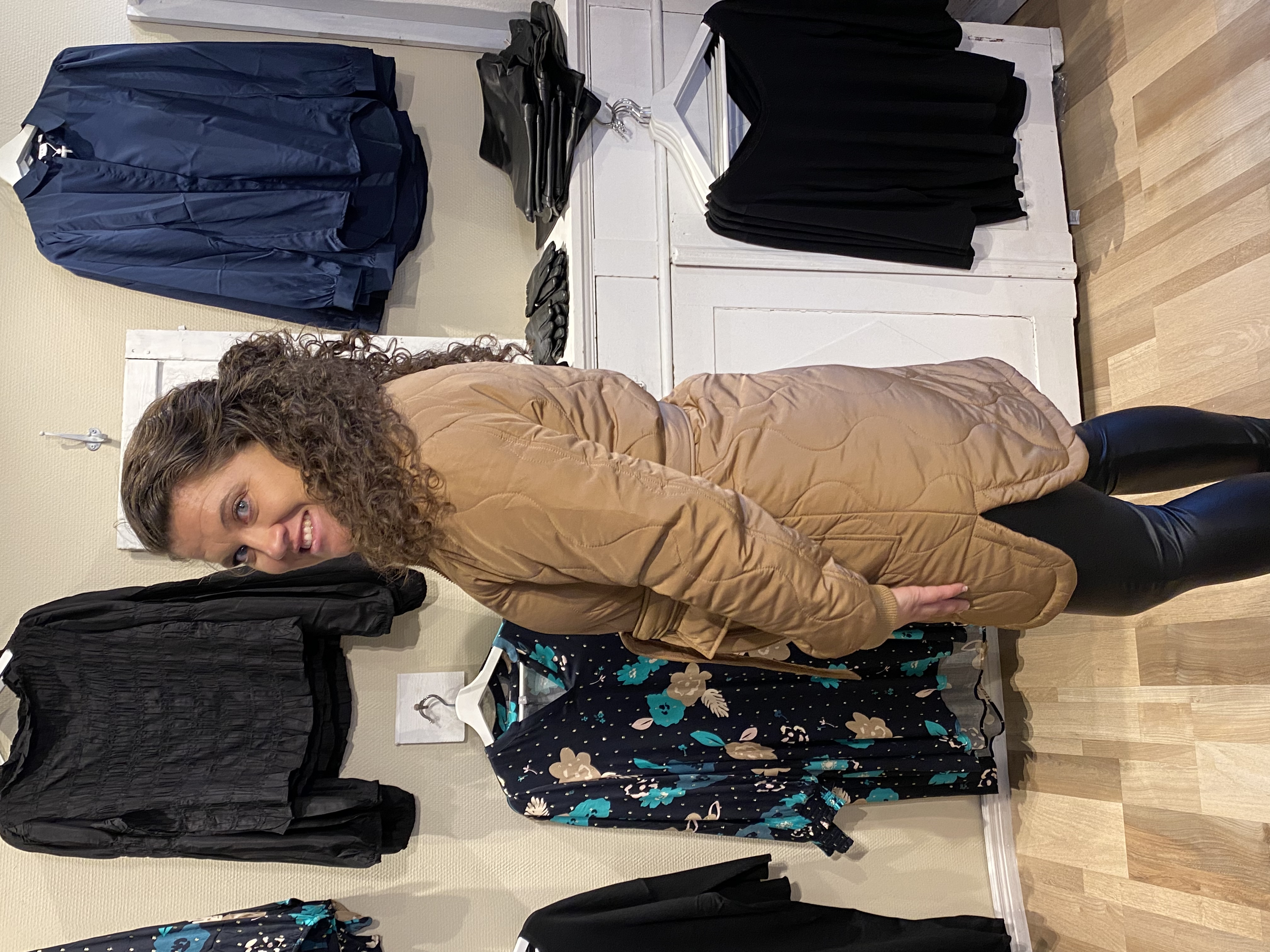 Vila Violinira quilted long jacket Toasted Coconut - 2