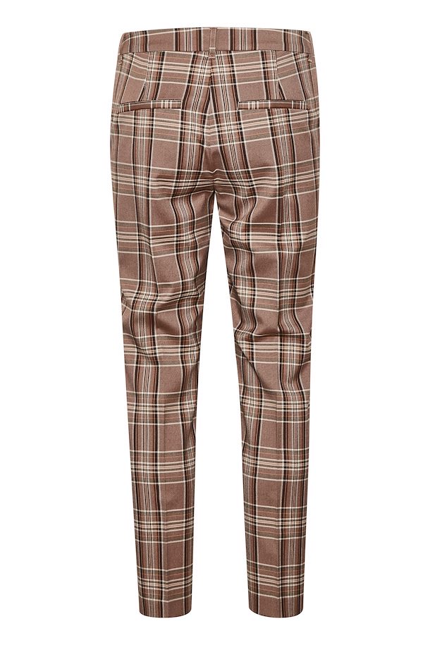 Culture Mandy Cigarette Pants Brown Check - 3