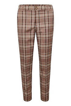 Culture Mandy Cigarette Pants Brown Check