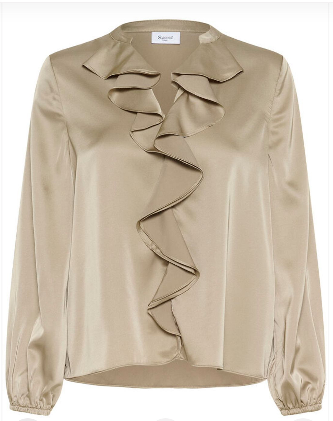 Saint Tropez Lodisa Silk Blouse Greige Champagne - 2