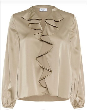 Saint Tropez Lodisa Silk Blouse Greige Champagne