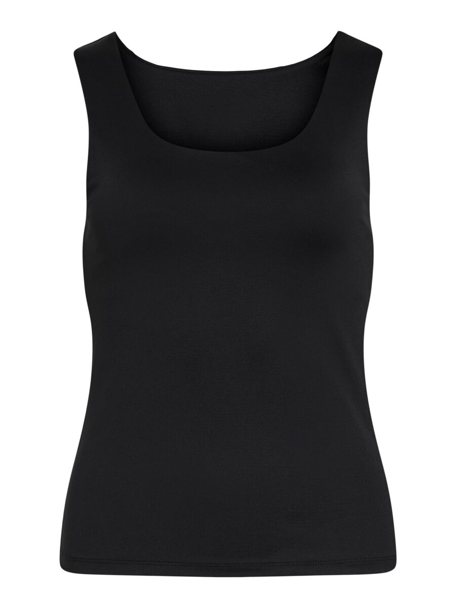 Vila Kenza U-Neck S/L Tank Top Black