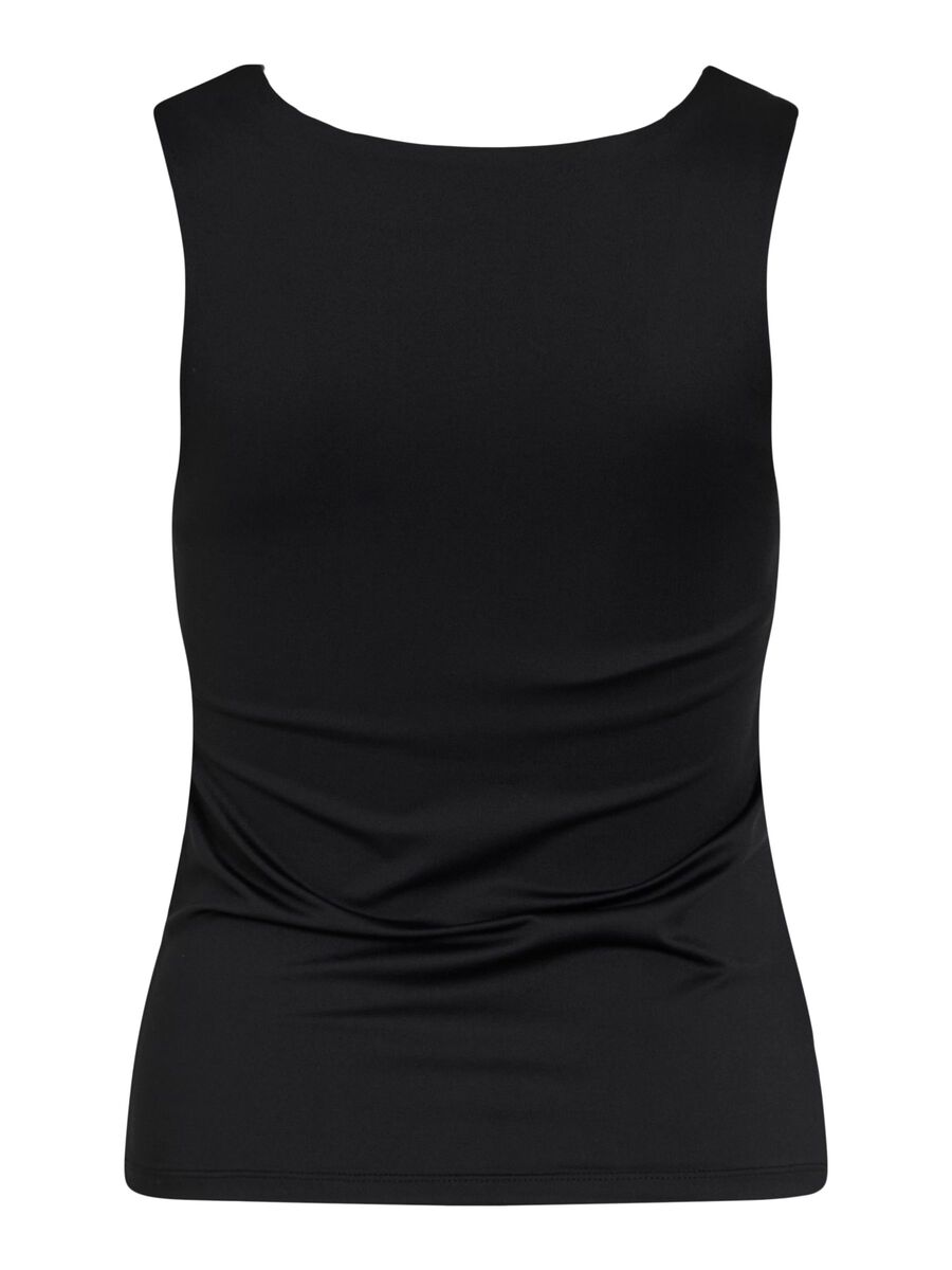 Vila Kenza U-Neck S/L Tank Top Black - 3