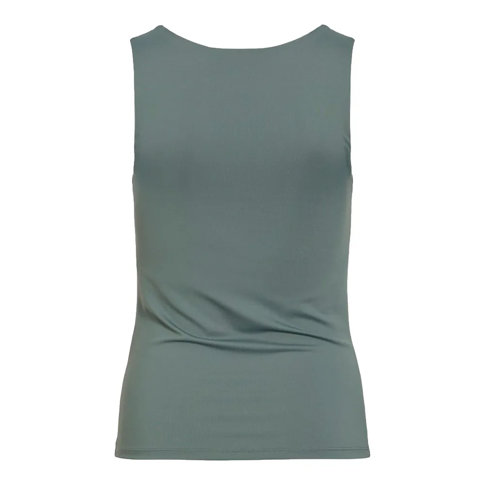 Vila Kenza U-Neck S/L Tank Top balsan Green - 2