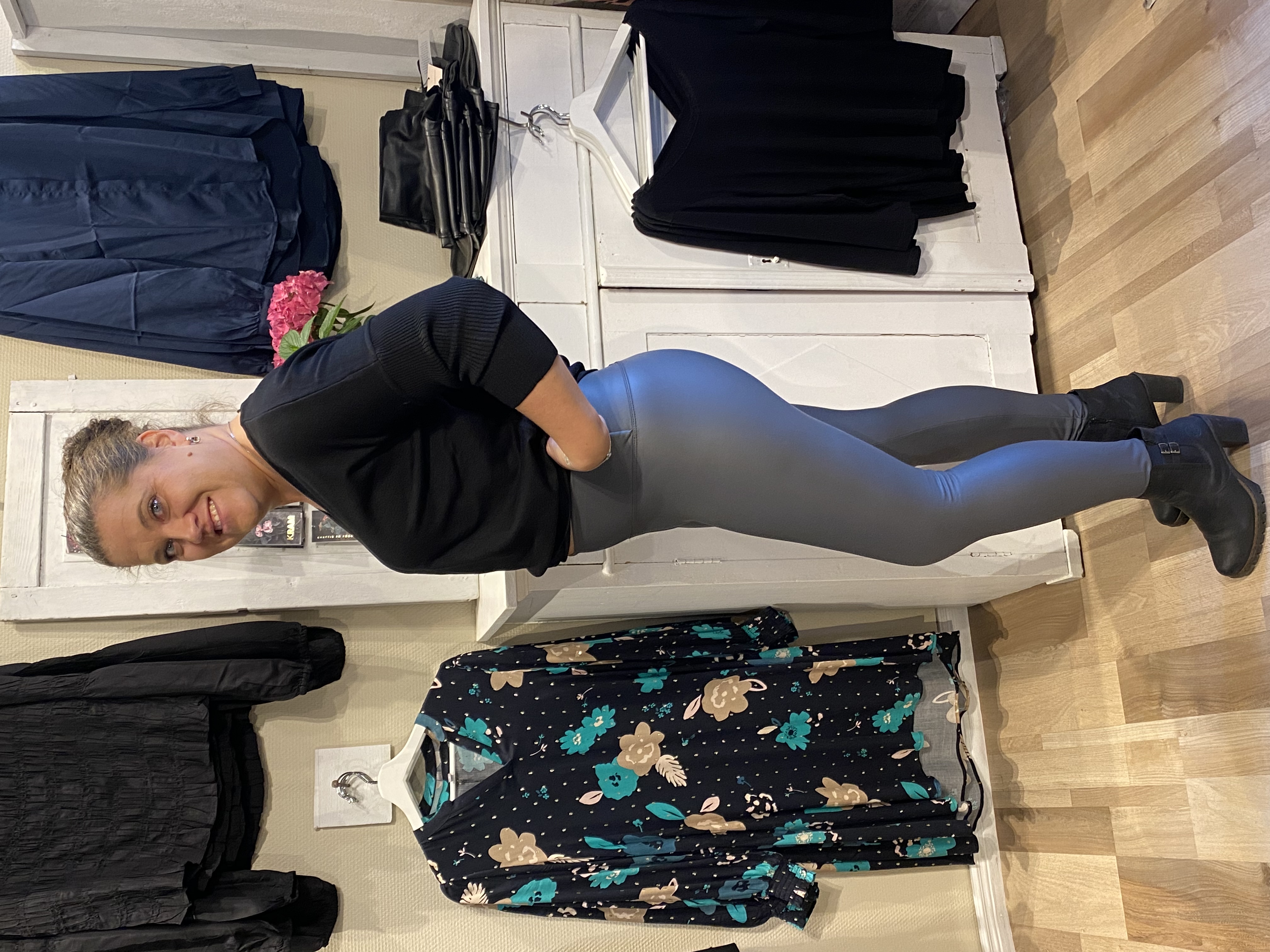 Lackleggings Gråa - 2