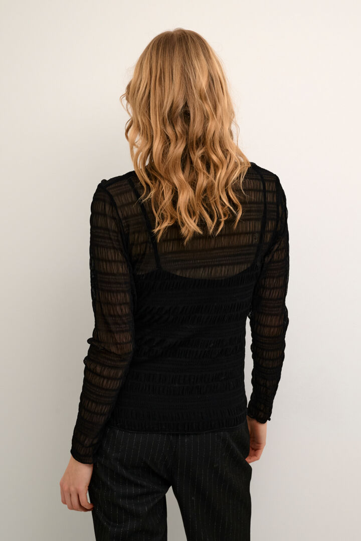 Cream Bubble Turtleneck Pitch Black - 2