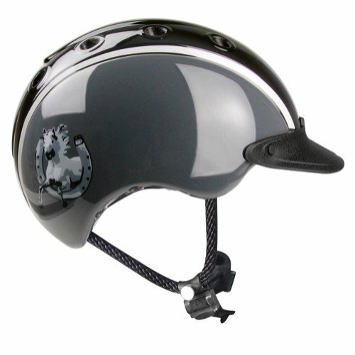 Casco Nori VG1 Barnhjälm svartgrå glansig