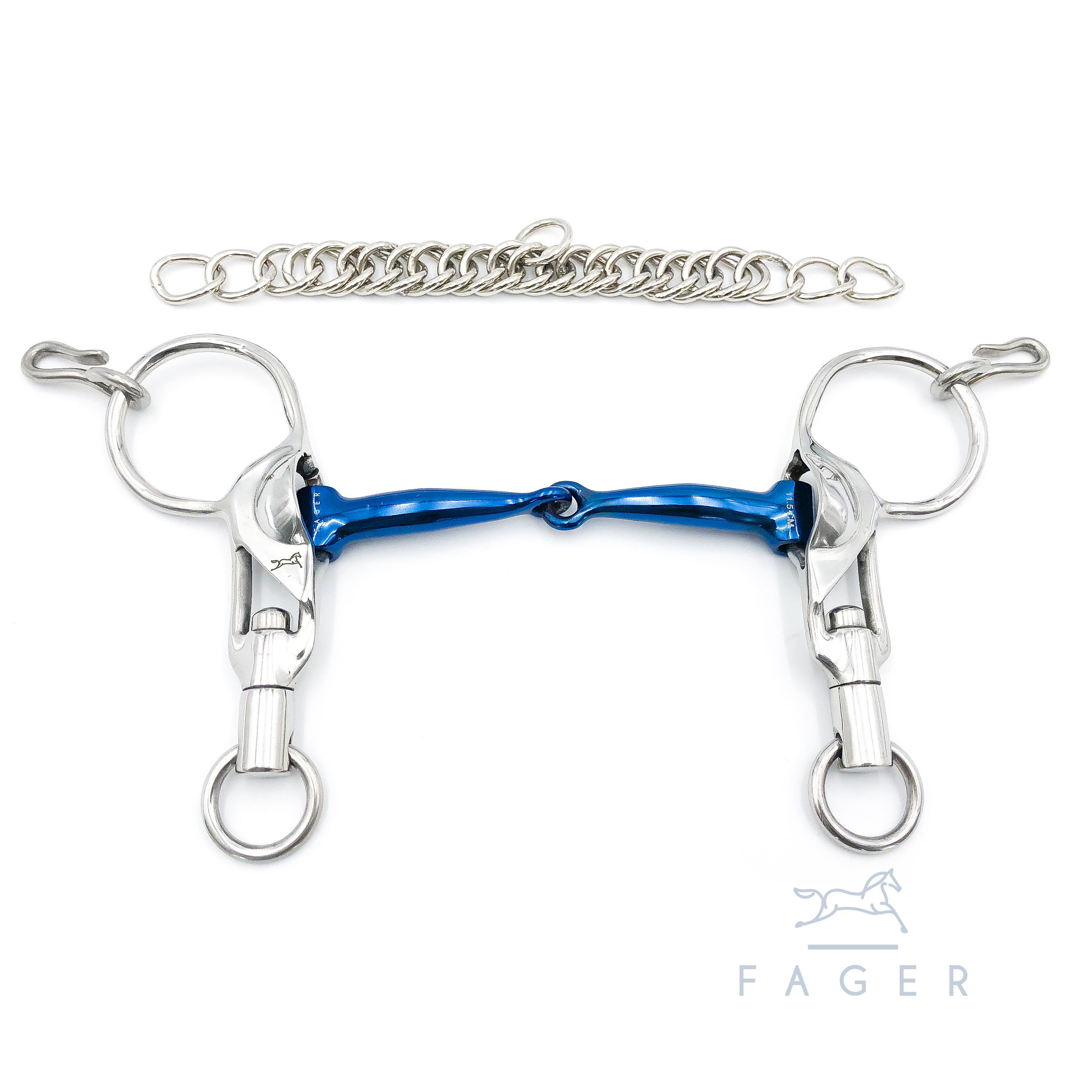 Fager "Sabina"  Icelandic Titanium FSS™ Single Jointed Short Shanks bit  - 3
