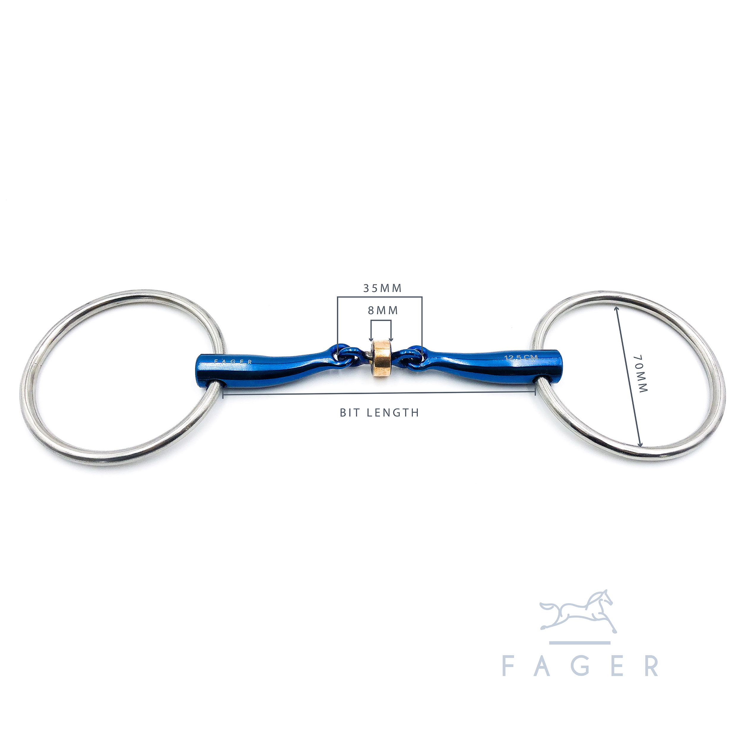 Fager "Sally" Titanium Anatomic Copper Roller Loose Ring - 4