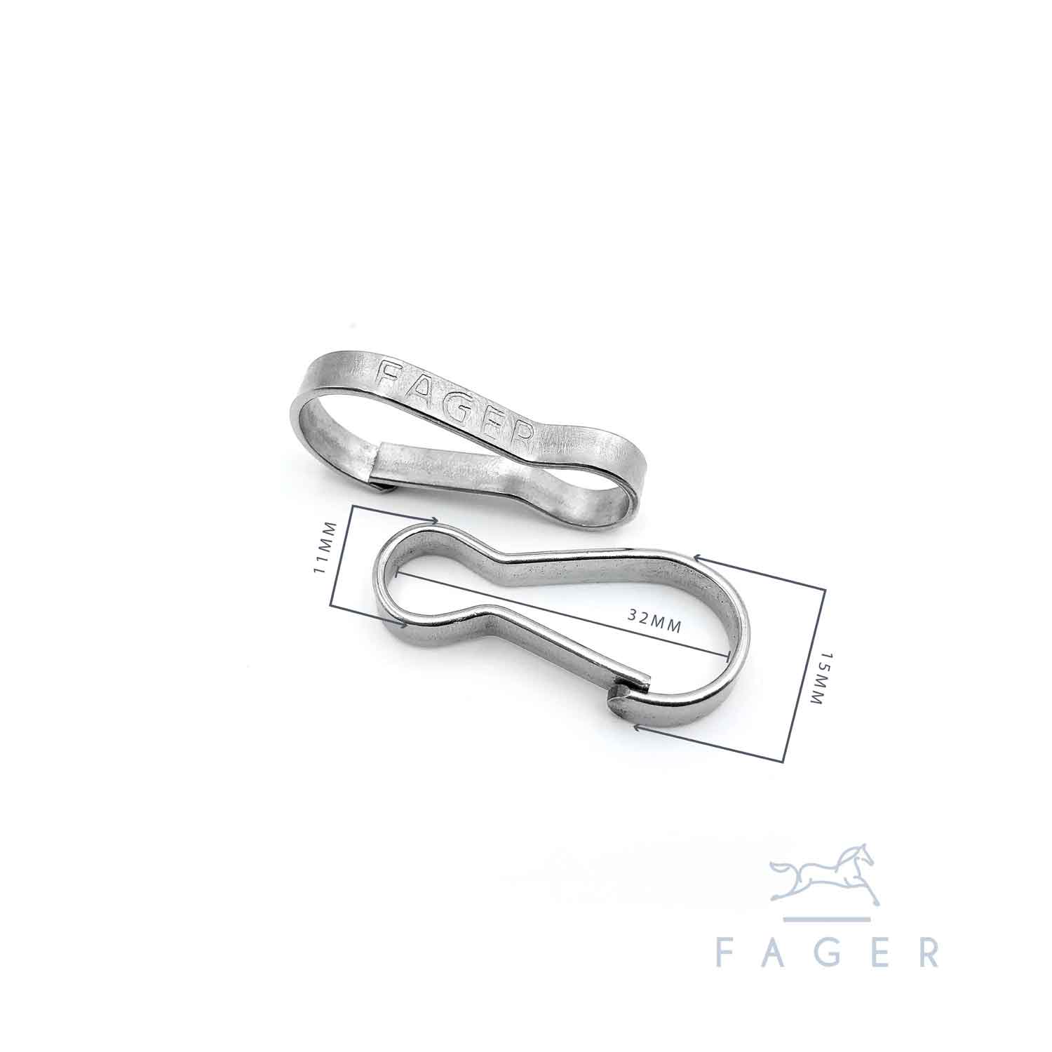 Fager's Secure Clasp Silver el. Svart. - 2