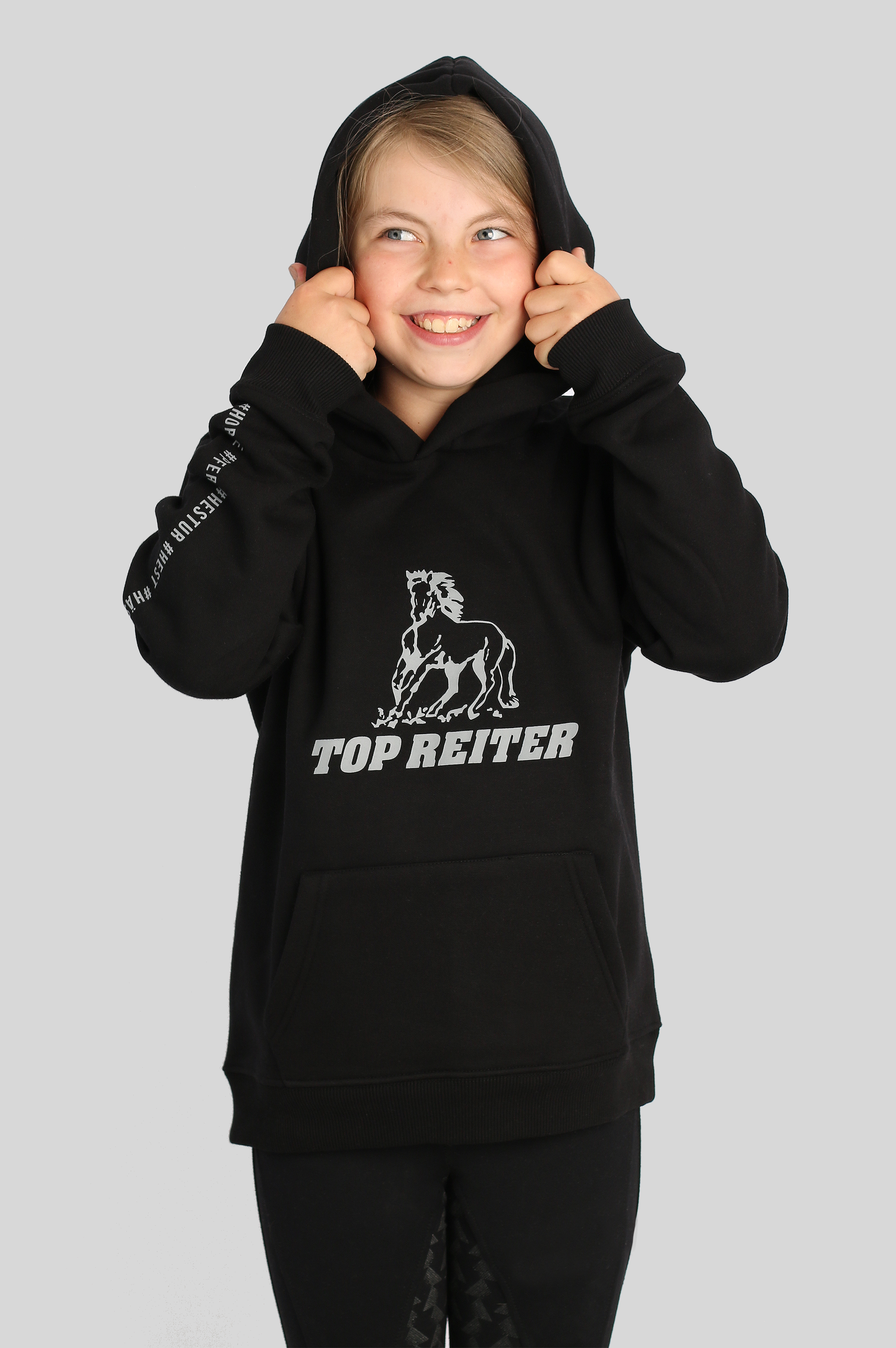 Top Reiter "Hestur" Hoddie barn - 6