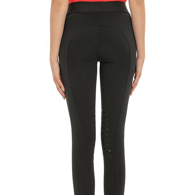 Equiline "Charlac" Ridleggings knäskodda svarta - 3