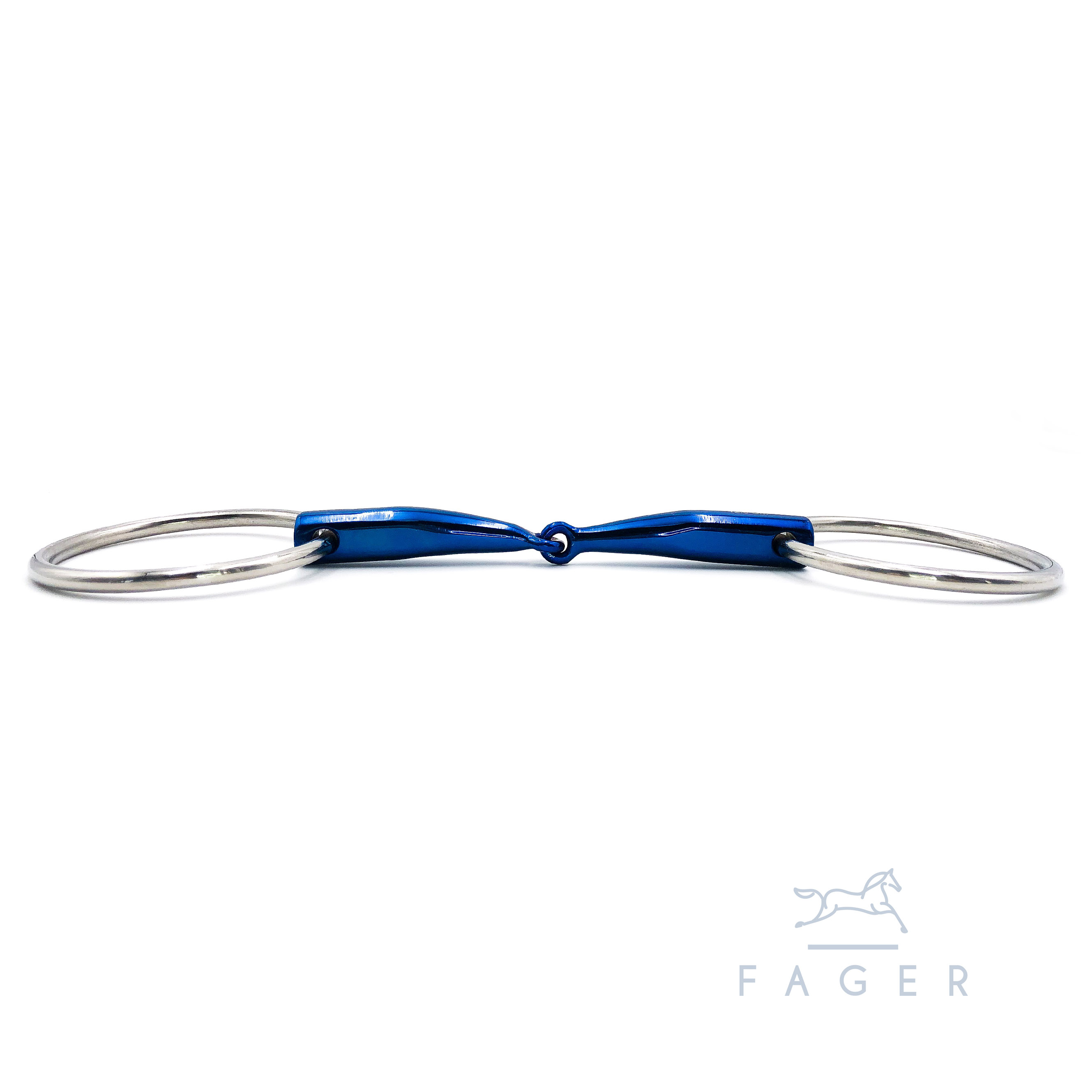 Fager "Lilly" Titanium Single jointed Bar Relief Loose Rings bit  - 4
