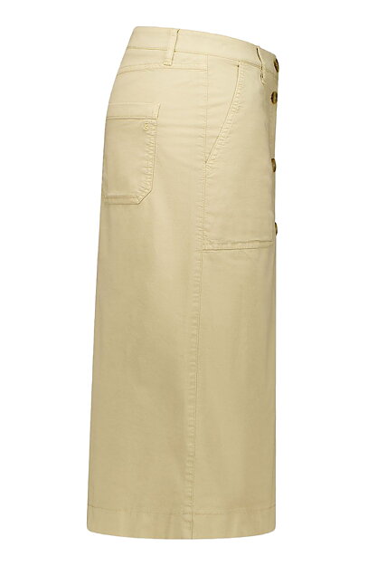 Bomullskjol Janina2 knappar beige - 3