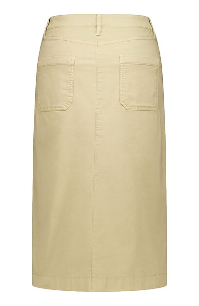 Bomullskjol Janina2 knappar beige - 2