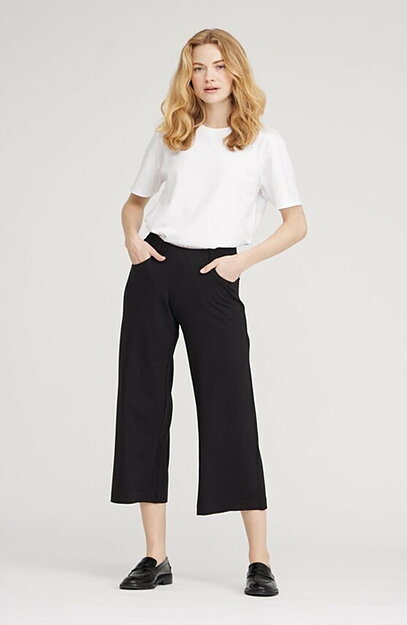 Mirakelbyxa Donna cropped trikå svart