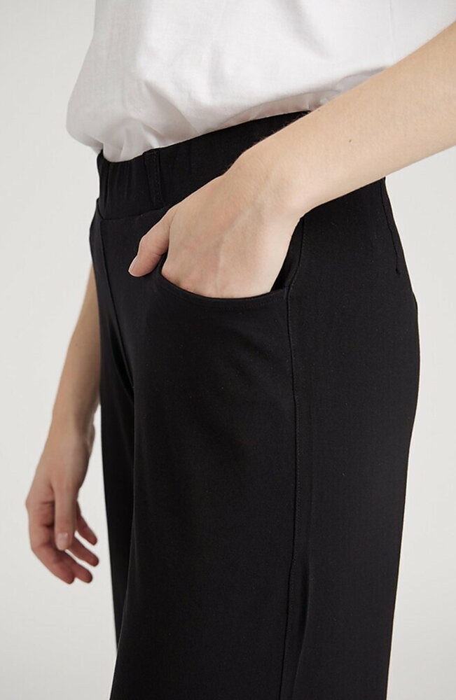 Mirakelbyxa Donna cropped trikå svart