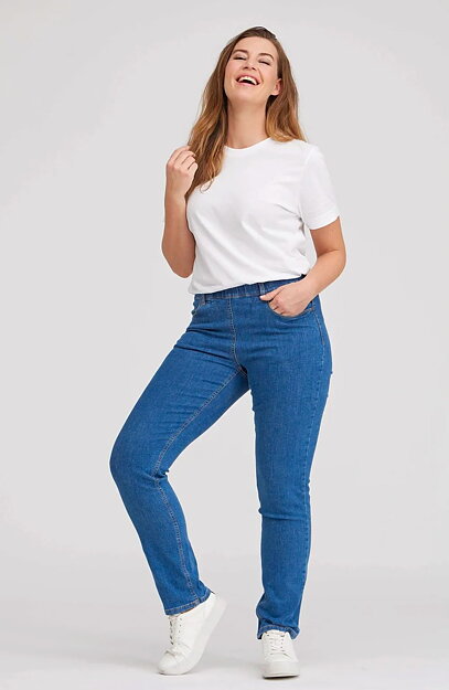 Mirakelbyxa Kelly regular mellanblå denim - 3