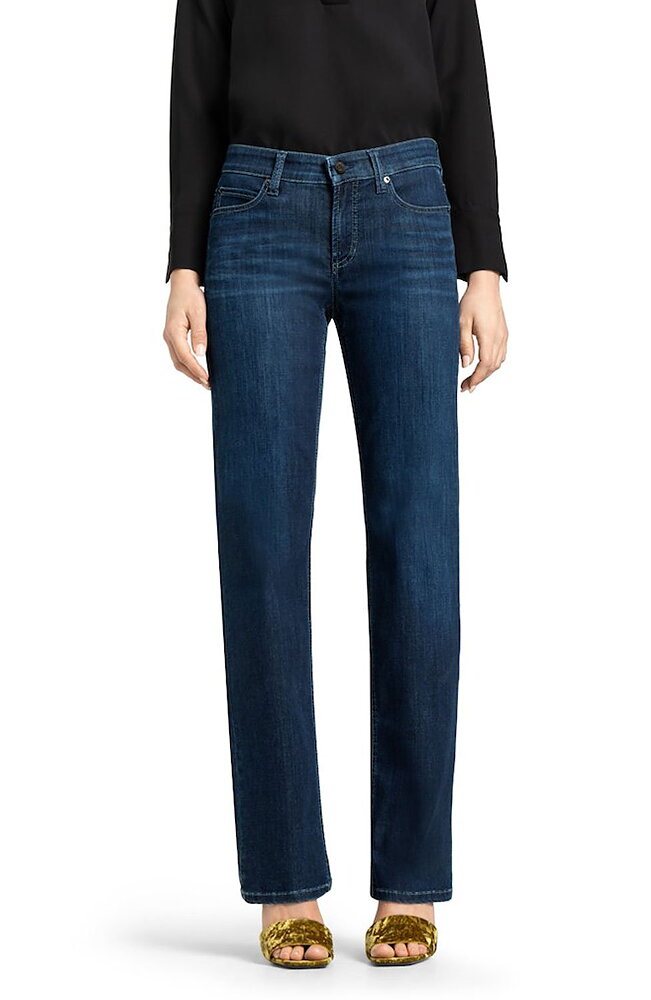 Jeans Paris straight long mörkblå lyocell
