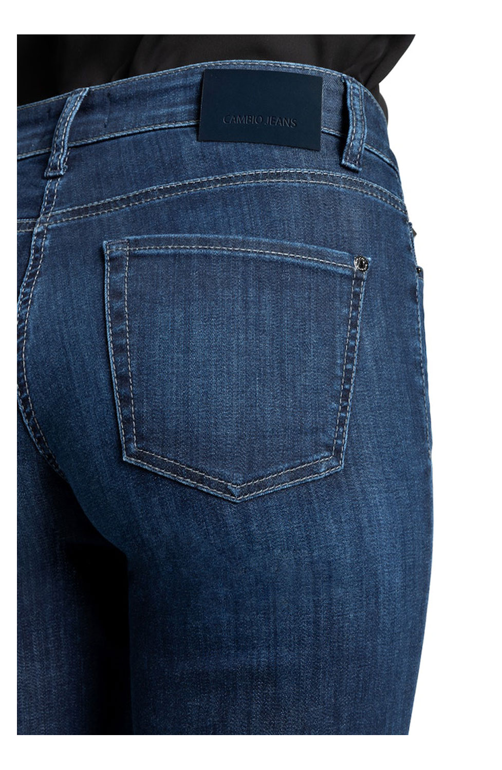 Jeans Paris straight long mörkblå lyocell - 3