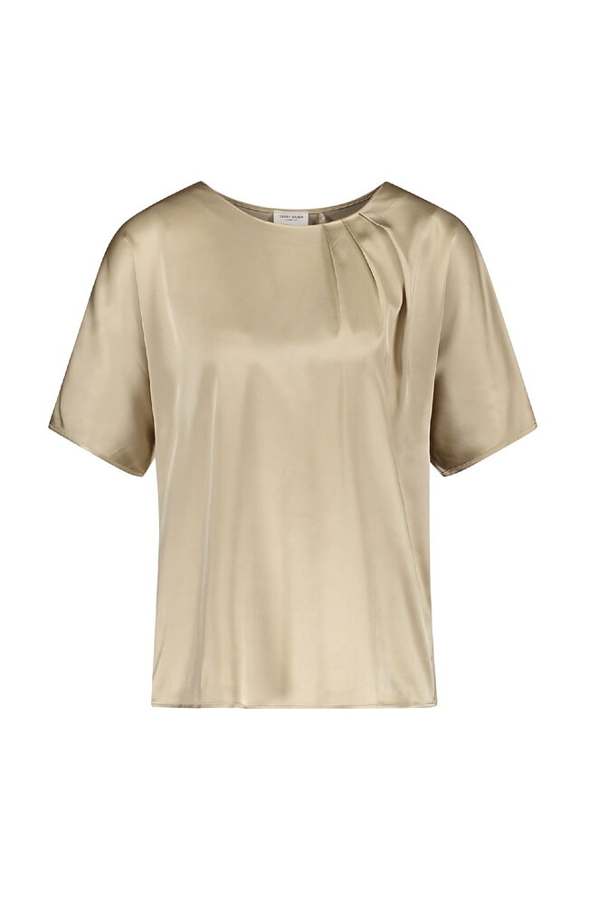 Topp glansig framsida tre veck ljus sand