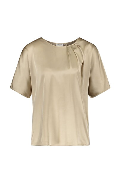 Topp glansig framsida tre veck ljus sand